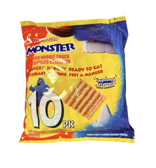 MONSTER - MAMEE BBQ  FLAVOR (200 GR/8 Pcs @25 GR)
